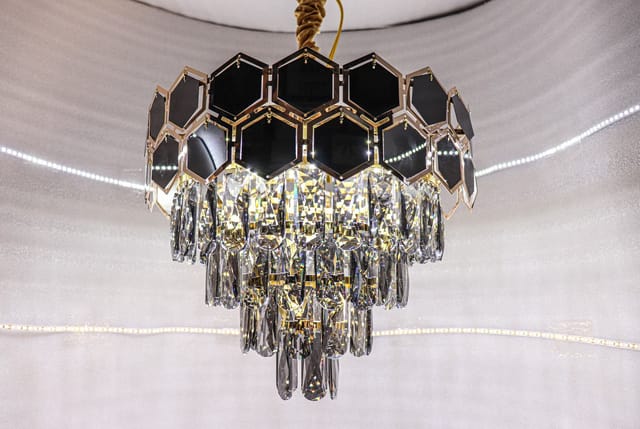 Swanart Stylish Black Crystal Pendant Light CH2021