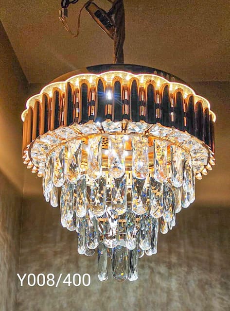 Peacock Chandelier Ceiling Lights Y008-400 Round With Bluetooth