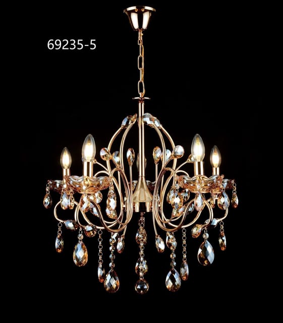 Swanart Experience Elegance: 5 Bulb Italian Chandelier | #1 in Lighting Decor