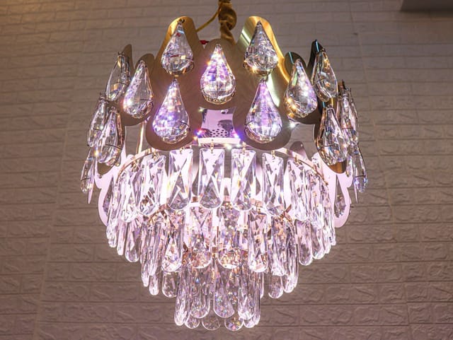 Swanart Glamour in Layers: Three-Tiered Crystal Chandelier Pendant Light 6840-400