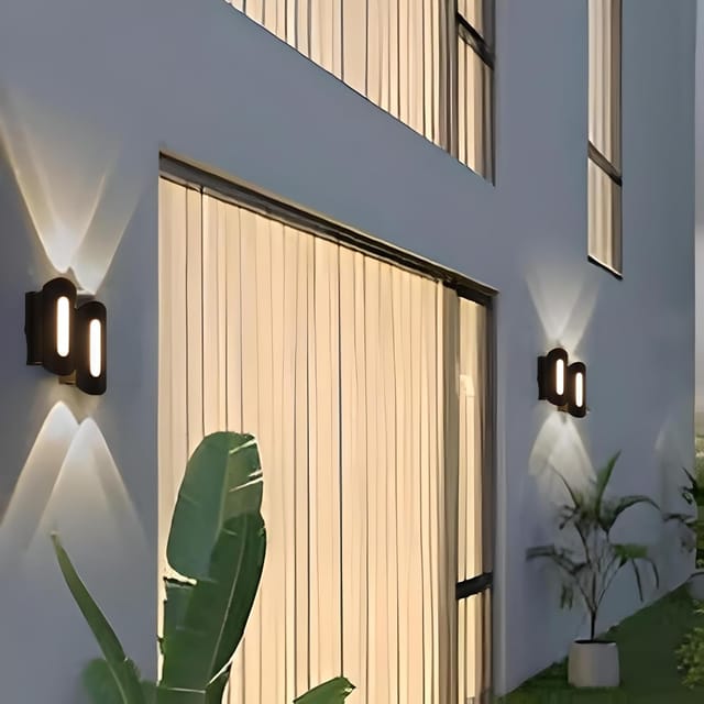 LED Luxurious Indoor & Outdoor Step Type UP/Down Wall Light Warm White, Shockproof & Rustproof Alluminium Body 2 Up & 2 Down