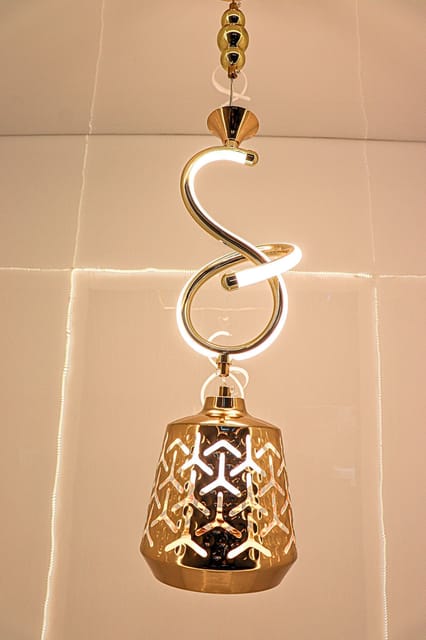 Chic Sophistication with the Gold Swirl Pendant Light