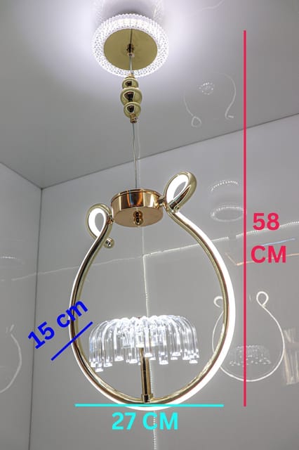 Modern Elegance with the Gold Loop Crystal Pendant Light