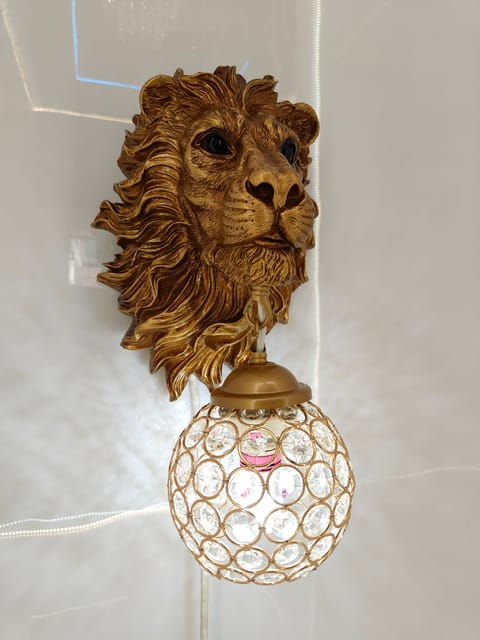 Regal Elegance with the Lion Head Crystal Pendant Light