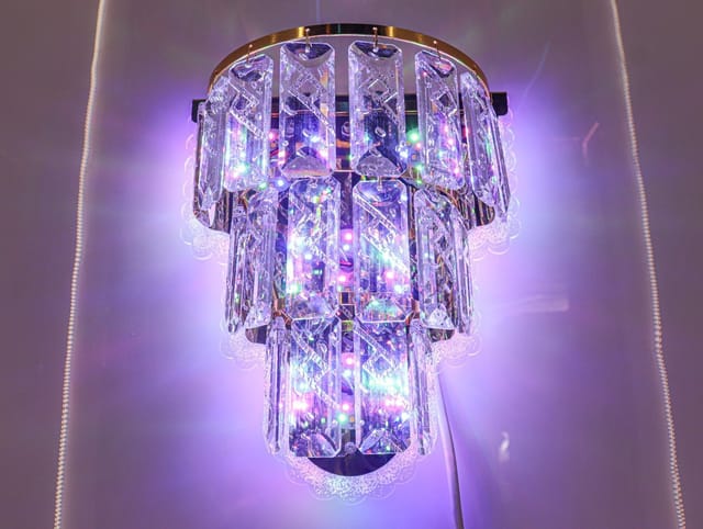 Enchanting Multicolor Crystal Wall Sconce – Vibrant Lighting Fixture