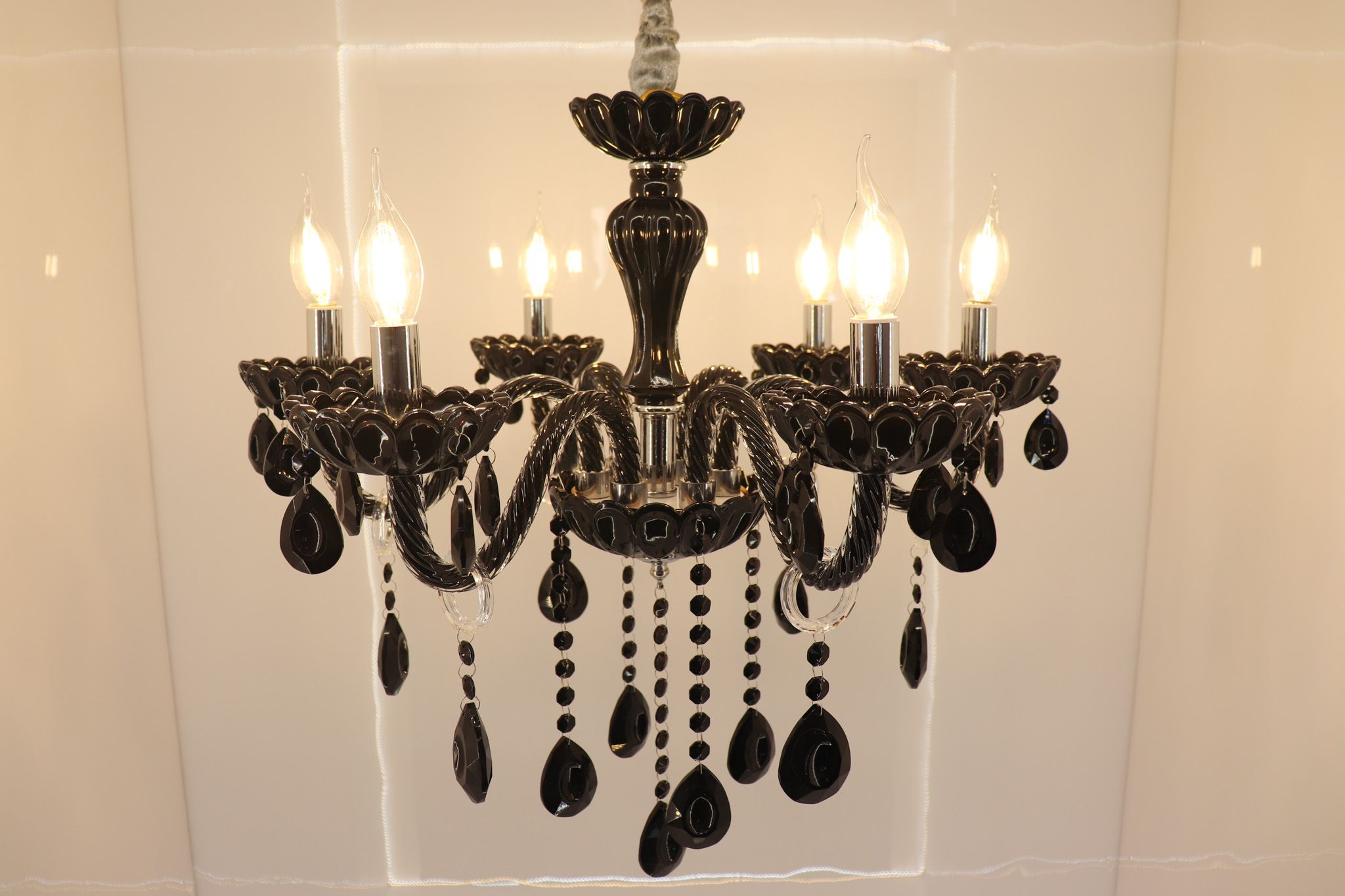 Gothic Glamour with the Black Crystal Chandelier