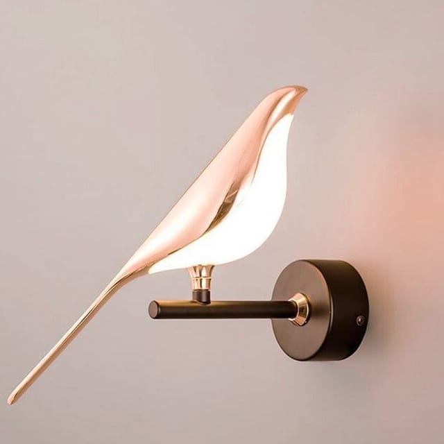 Swanart Modern LED Bird Chirpy Wall Light for Living Room, Bedroom, Dining Area| Bird Wall Light Fixture | Fancy Lights for Wall, Wall Lamps for Home Decor