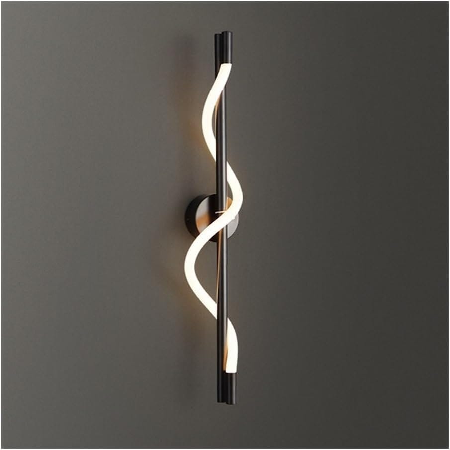 swanart Modern LED Wall Sconce - Black & Copper Finish with Flexible Silicone Shade, Dimmable Wall Lamp for Bedroom, Living Room & More