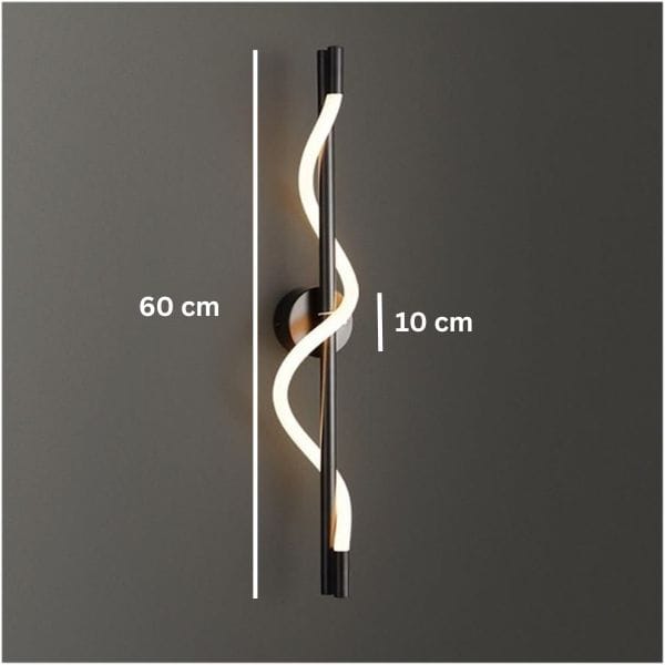 swanart Modern LED Wall Sconce - Black & Copper Finish with Flexible Silicone Shade, Dimmable Wall Lamp for Bedroom, Living Room & More